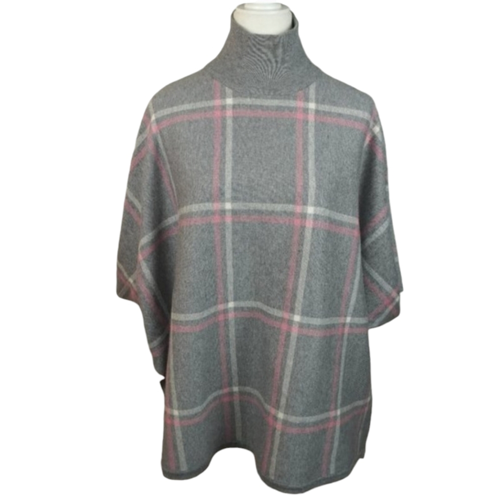 Max Studio Gray Pink White Mock Neck Top‎ Sweater